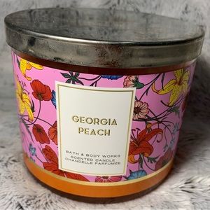“Georgia Peach” Peach Bellini 3-Wick Candle from Bath & Body Works (2018) RARE